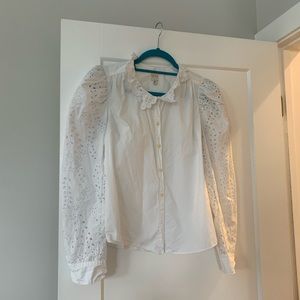 Rebecca taylor White button up top